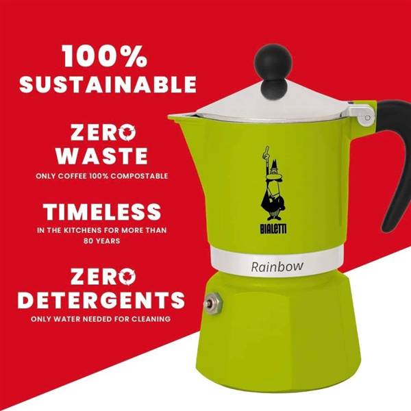 BIALETTI RAINBOW CAFFETTIERA 1TZ VERDE 