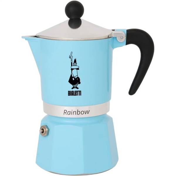 BIALETTI RAINBOW CAFFETTIERA 3TZ AZZURRO 
