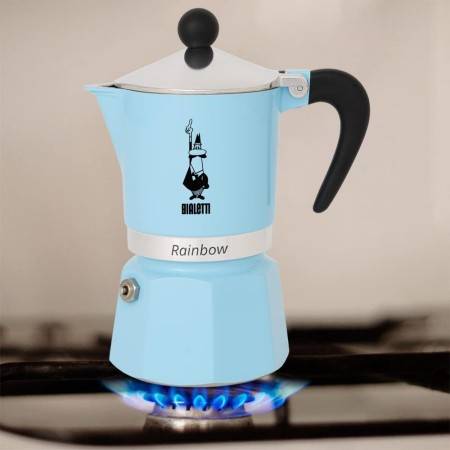 BIALETTI RAINBOW CAFFETTIERA 3TZ AZZURRO 