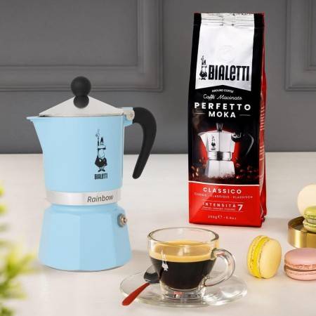 BIALETTI RAINBOW CAFFETTIERA 3TZ AZZURRO 