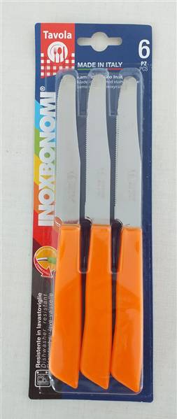 BONOMI COLTELLI TAVOLA 6PZ 30006 ARANCIO 