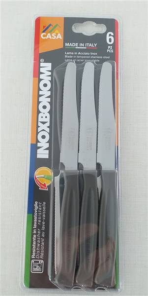 BONOMI COLTELLI TAVOLA 6PZ. CM.11 TORTOR 
