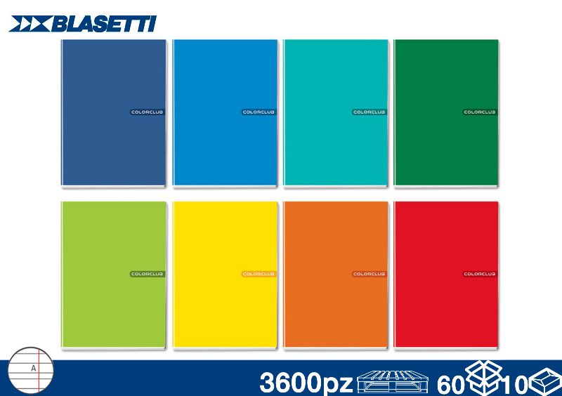 BLASETTI QUADERNO 80GR COLORCLUB RIG 5MM