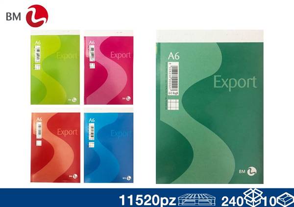 EOL BLOCK NOTES EXPORT A6 5MM 