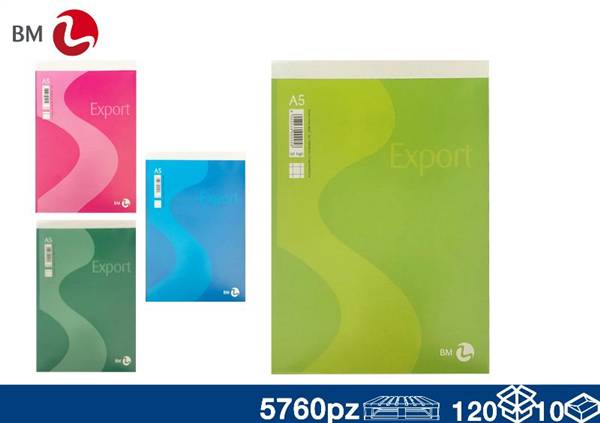 EOL BLOCK NOTES EXPORT A5 5MM 