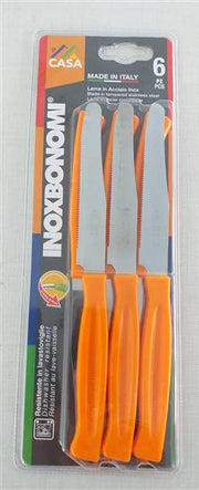 BONOMI COLTELLI TAVOLA 6PZ. CM.11 ARANCI 