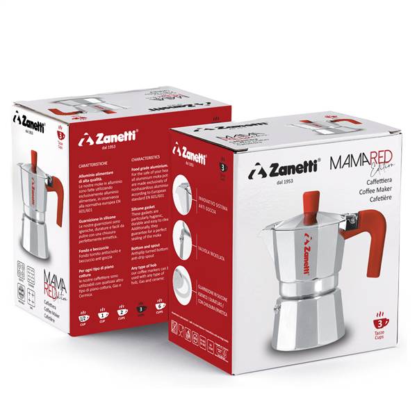 ZANETTI CAFFETTIERA 6TZ MAMA RED 