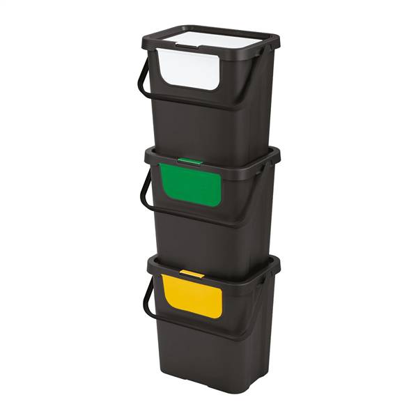 TONTARELLI SET 3 PATTUMIERE DOUBLE 24LT 38.2X27.7X37H CM.