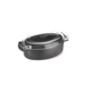 ANTIK ARS CASSERUOLA OVALE CM.32 PIERRE STONE CON COPERCHIO IN PYREX