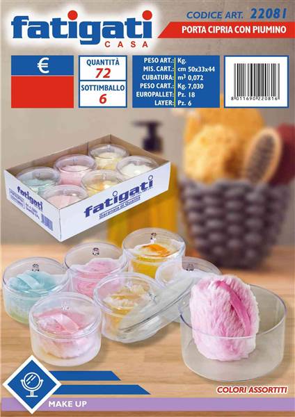 FATIGATI PORTA CIPRIA CON PIUMINO