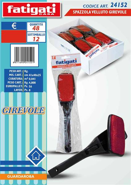 FATIGATI SPAZZOLA VELLUTO GIREVOLE 