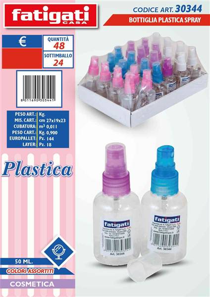 FATIGATI BOTTIGLIA PLASTICA SPRAY 50ML 