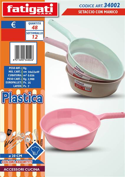 FATIGATI SETACCIO PLAST. C/MANICO 20CM 