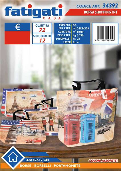 FATIGATI BORSA SHOPPING TNT 42X35X12CM 
