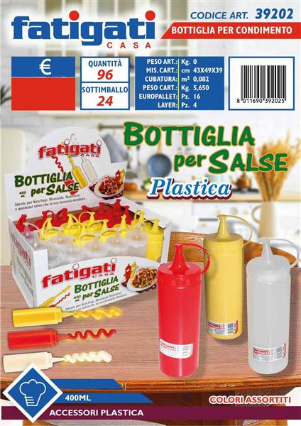 FATIGATI BOTTIGLIA X CONDIMENTI 400ML 