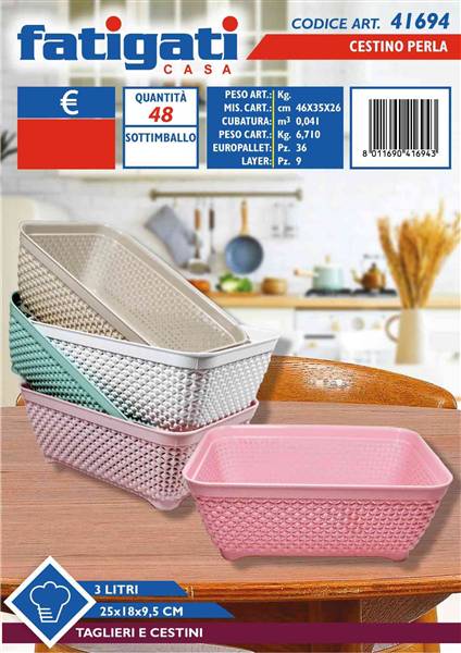 FATIGATI CESTINO PERLA 3LT 