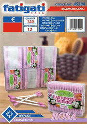 FATIGATI BASTONCINI IGIENICI 100PZ ROSA 