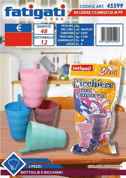FATIGATI BICCHIERE CON CANNUCCIA 2PZ 