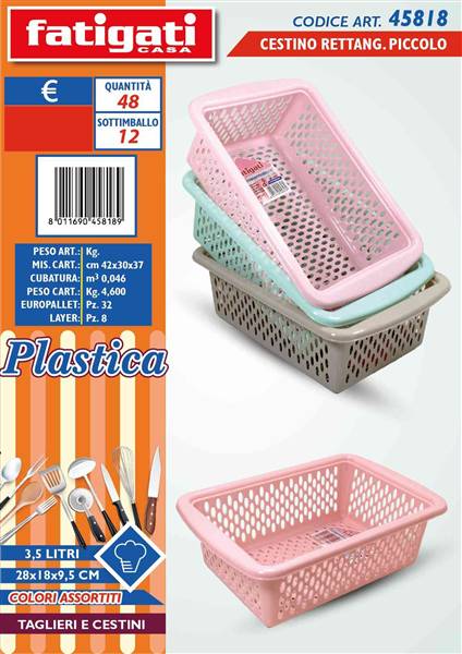 FATIGATI CESTINO RETTANG PICCOLO COL ASS 