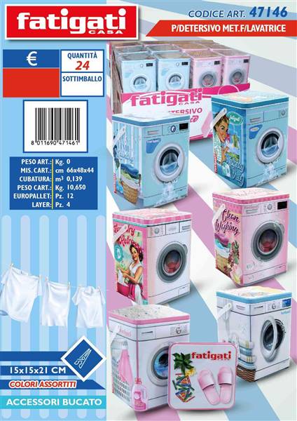 FATIGATI CONTENITORE LAVATRICE METALLO 15X15X2