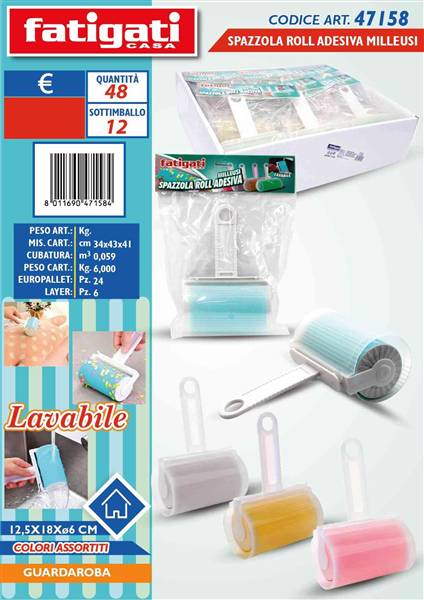 FATIGATI SPAZZOLA ADESIVA ROLL MILLEUSI 
