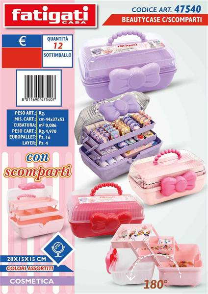 FATIGATI BEAUTYCASE C/SCOMPARTI 28X15X15 