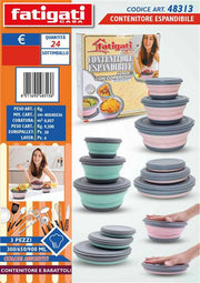 FATIGATI CONTENITORE ESPANDIBILE 3PZ 300/650/900 ML