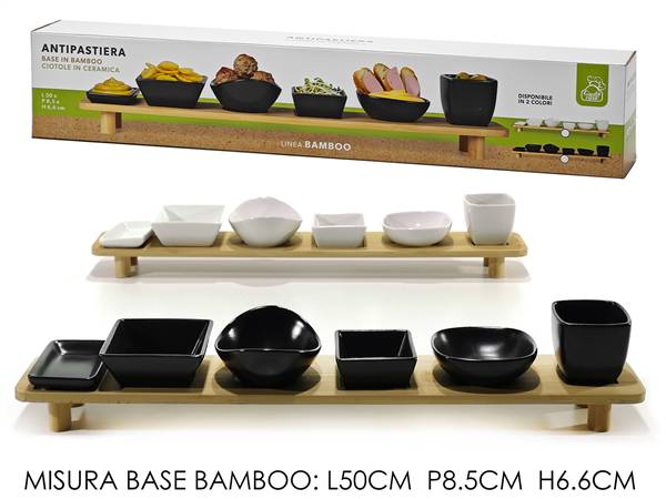 GT ANTIPASTIERA 6PZ C/BASE BAMBOO 