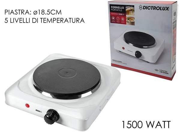 GT FORNELLO ELETTRICO 1500W C/TERMOSTATO 