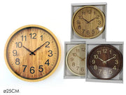 GT OROLOGIO DA MURO EFFETTO LEGNO 25CM 