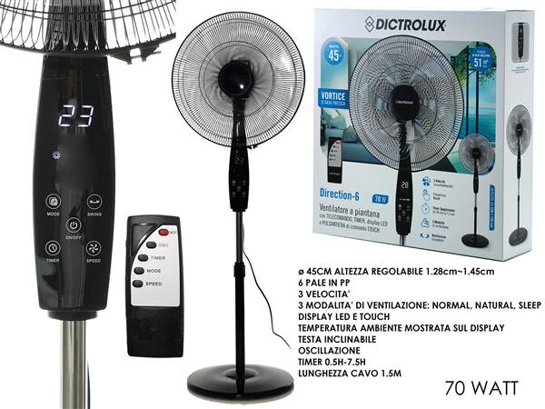 GT VENTILATORE DIGITALE 6PALE 70W 
