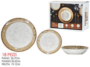 GT SERVIZIO PIATTI 18PZ DEMETRA BEIGE 
