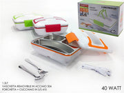 GT SCALDAVIVANDE ELETTRICO 40W DICTROLUX VESCHETTA REMOVIBILE IN ACCIAIO