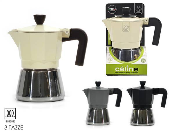 GT CAFFETTIERA 3 TAZZE INDUZIONE 