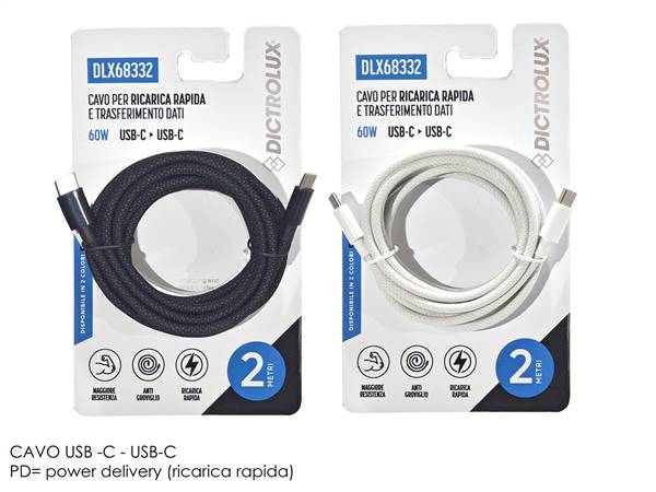 GT CAVO USB-C 60W PD 2MT IN TESSUTO 