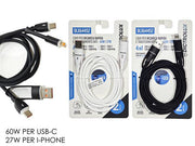 GT CAVO USB 4IN1 60W/27W 2MT PVC 2ASS 
