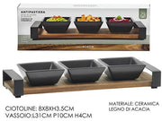 GT ANTIPASTIERA 3PZ LINEA ACACIA 