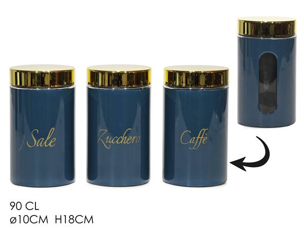 GT BARATTOLO 90CL BLU C/COPERCHIO DORATO 