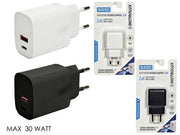 GT ADATTATORE USB+USB-C 30W 2ASS 