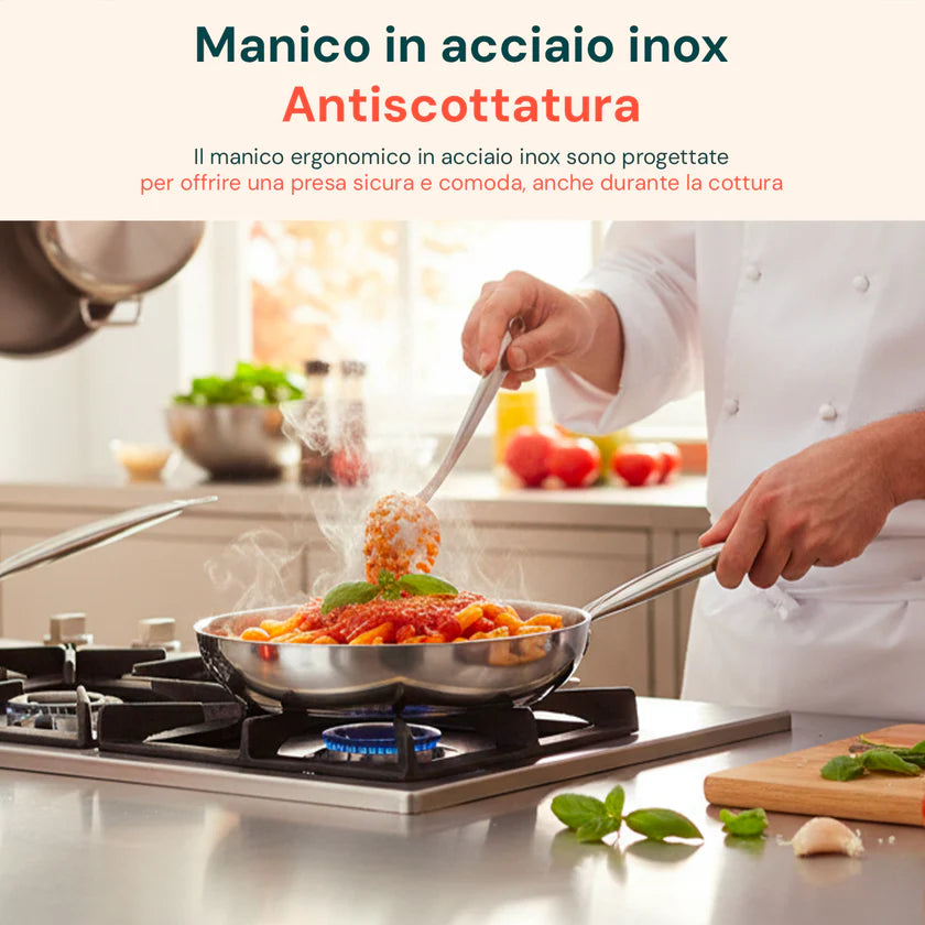 PENSOFAL PADELLA ALTA CM.24 ACADEMY CHEF INOX