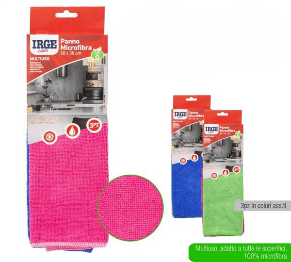 IRGE PANNO MICROFIBRA 3PZ 30X30 