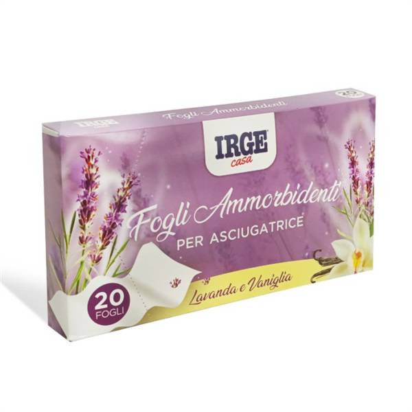 IRGE FOGLI ASCIUGATRICE AMMOR 20PZ LAVAN LAVANDA E VANIGLIA
