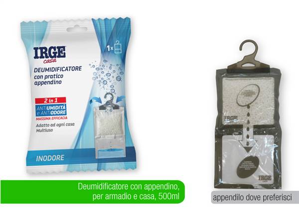 IRGE DEUMIDIFICATORE 500ML C/APPENDINO 