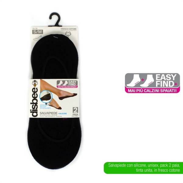 BTX SALVAPIEDE C/SILICONE 2PZ NERO S/M 