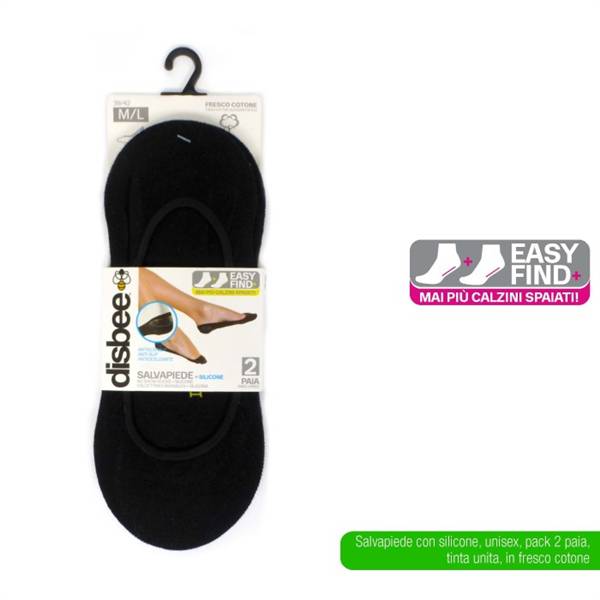 BTX SALVAPIEDE C/SILICONE 2PZ NERO M/L 