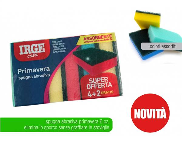 IRGE SPUGNA PRIMAVERA ABRASIVA 6PZ 