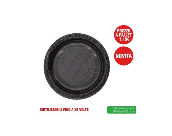 IRGE PIATTI PIANI 20PZ NERO 