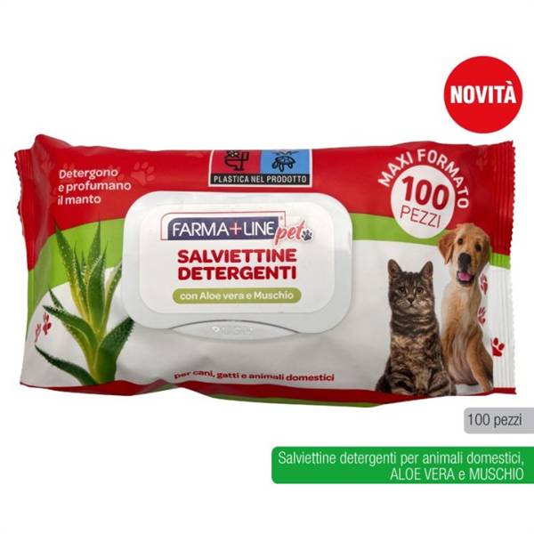 FARMALINE SALVIETTE PROFUMATE 100PZ PET 