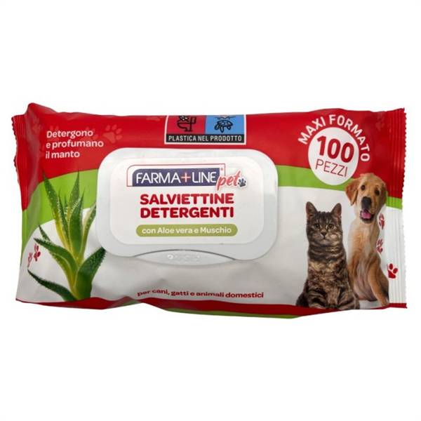 FARMALINE SALVIETTE PROFUMATE 100PZ PET 
