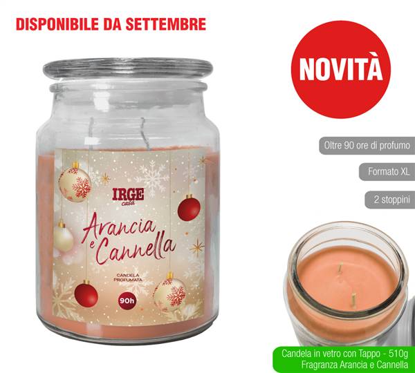 IRGE CANDELA 510GR ARANCIA E CANNELLA 